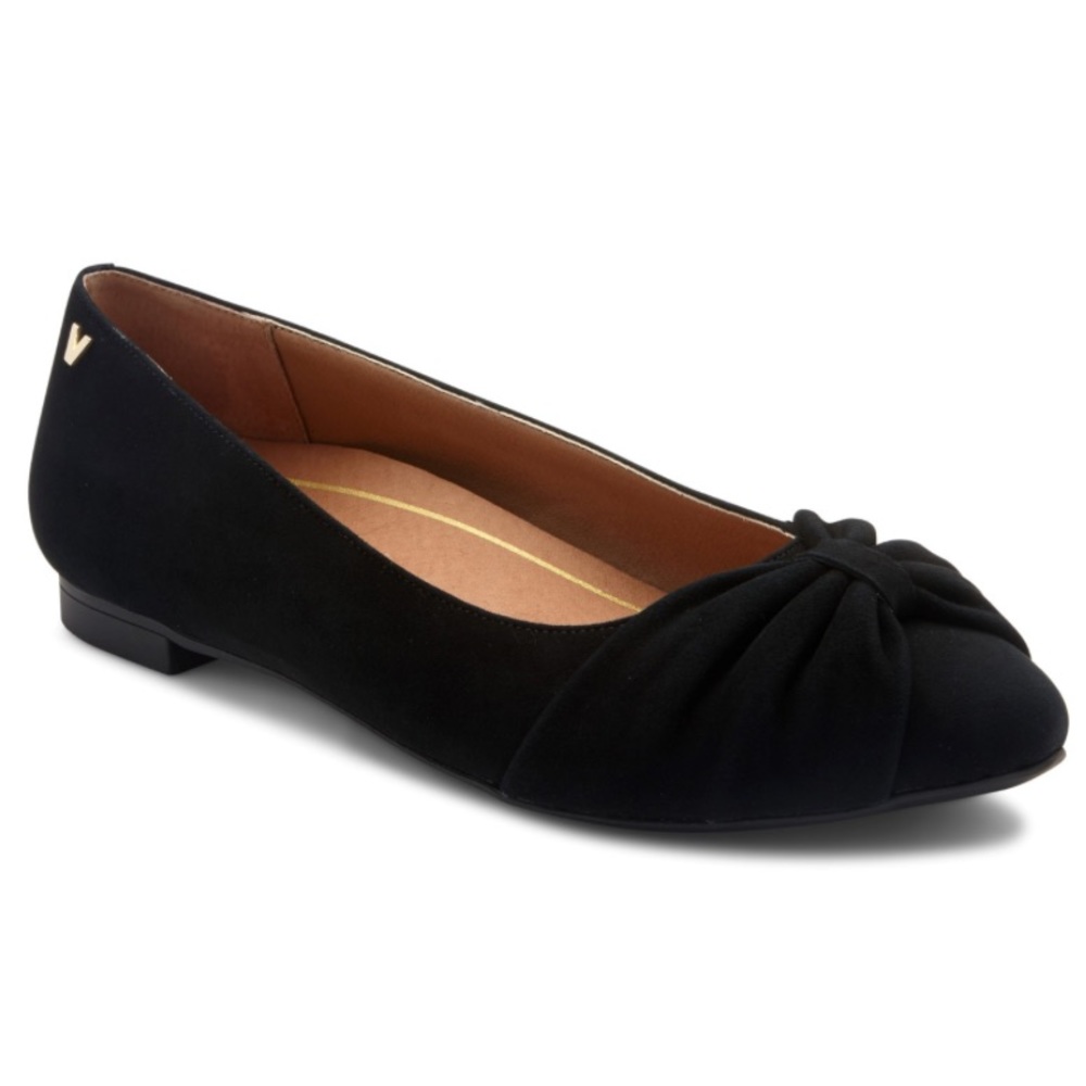 NWOT Vionic Gem Gramercy Black Suede Ballet Flats